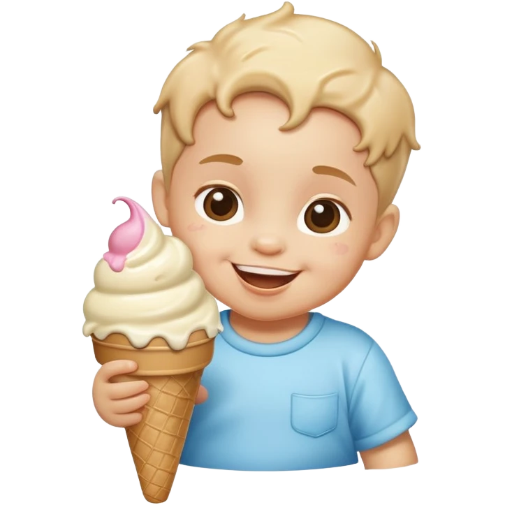 Baby with ice cream  emoji