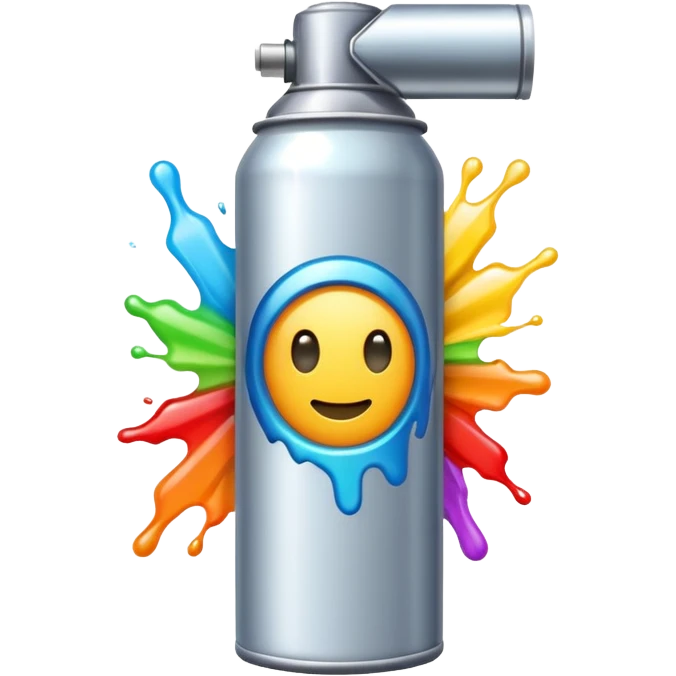 aerosol with a sticker   emoji