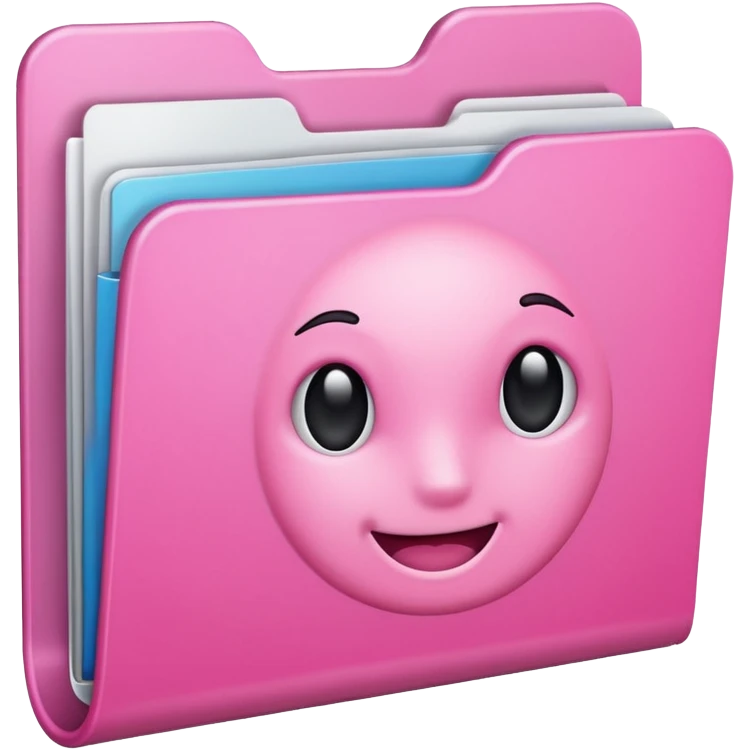 simple pink folder emoji