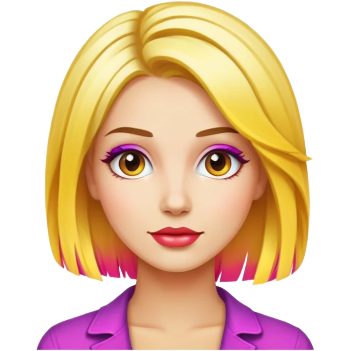 blonde album cover with colorful hair emoji