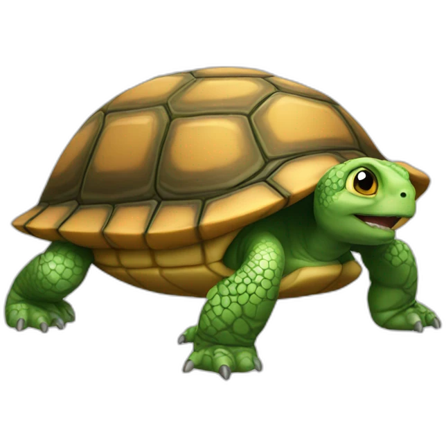 Tortue qui porte un chat emoji