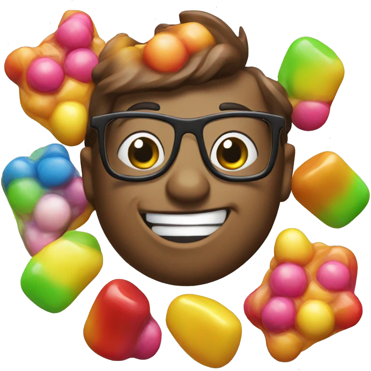 Nerd-gummy-clusters candy emoji