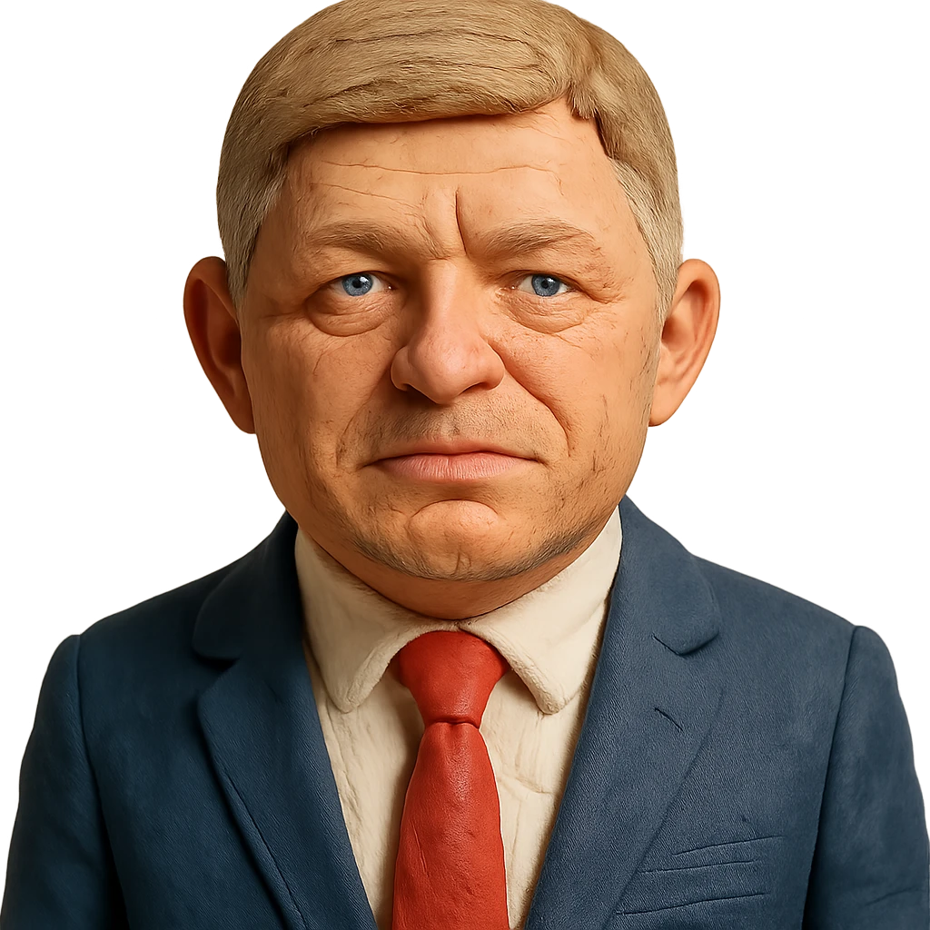 portrait of Robert Fico, Prime Minister of Slovakia in claymation style emoji