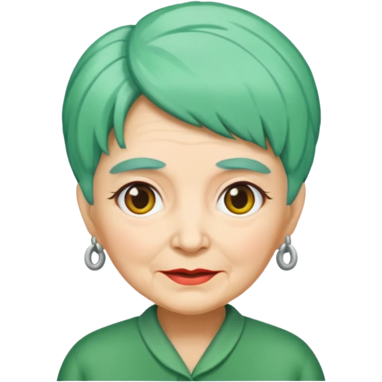 green haired grandma emoji