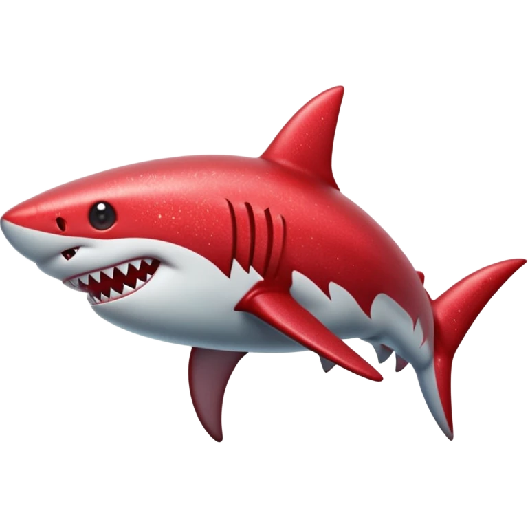 red glitter shark  emoji