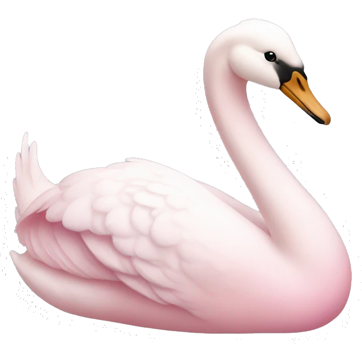 pastel pink swan emoji