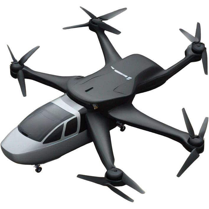 Black evtol aircraft  emoji