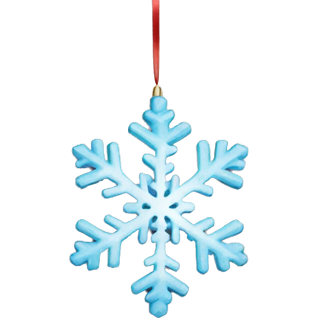 Snowflake Christmas bauble emoji