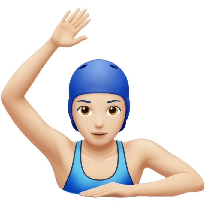 swimmer  in while swimming pose emoji