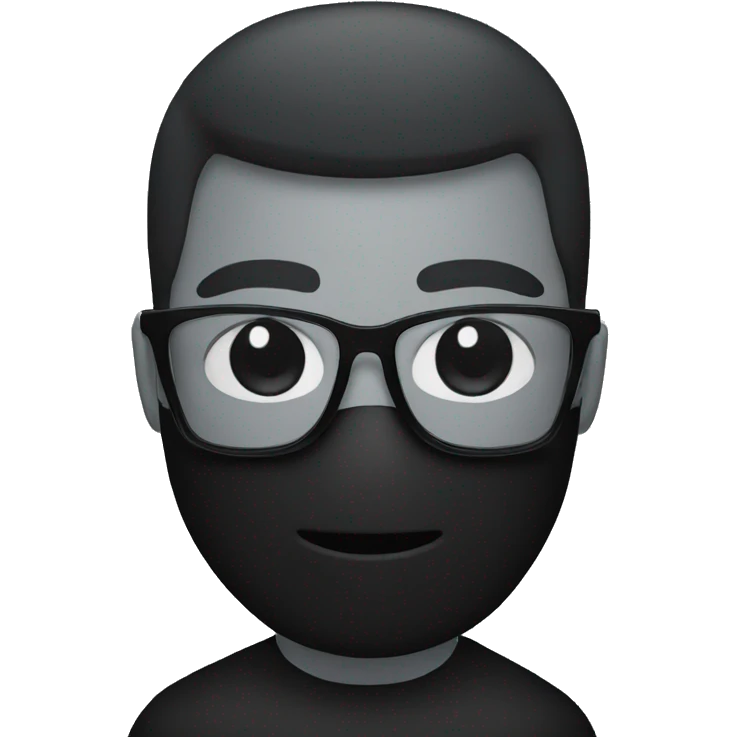An unknown person wearing glasses and a black mask  emoji