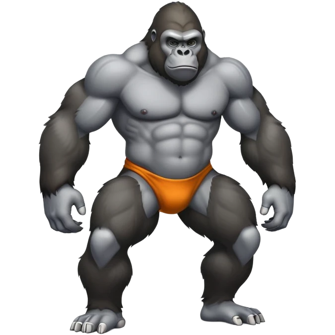 Gorilla with no legs emoji