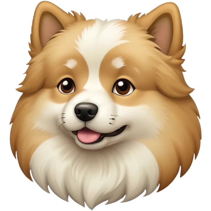 White-bellied dog emoji