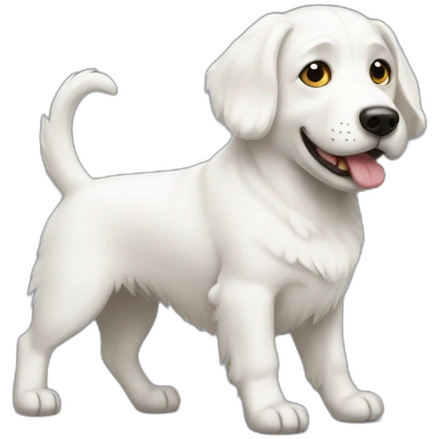 two white dogs emoji