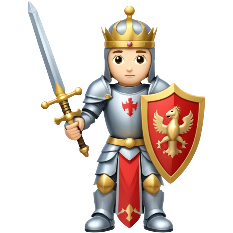 Chess piece holy knight with a giant sword emoji
