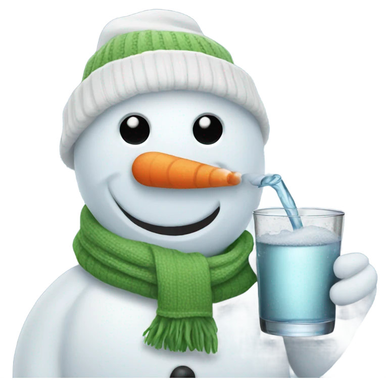 Snowman drinking emoji
