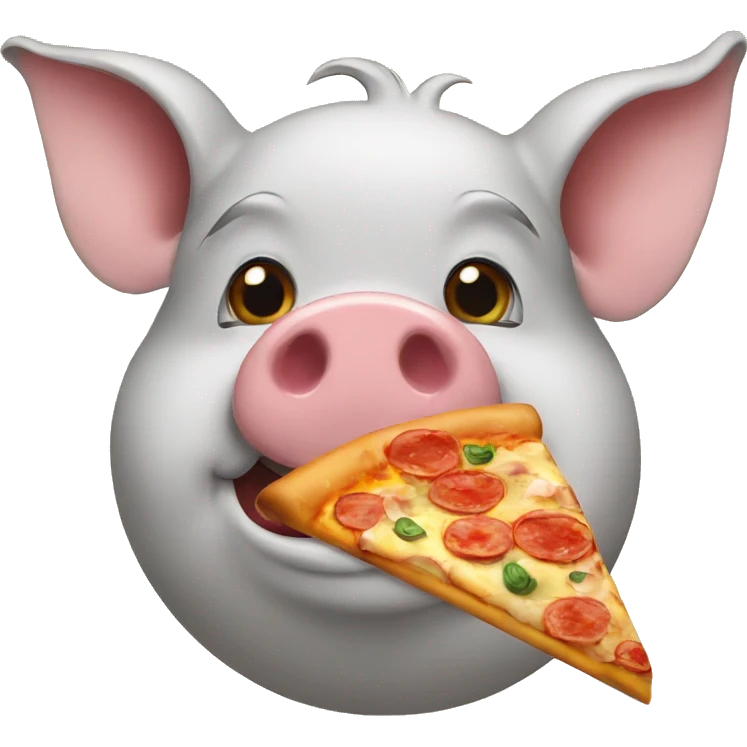Pig with a pizza emoji