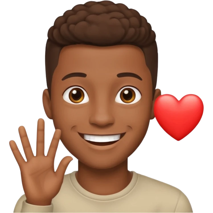 young black man in love emoji