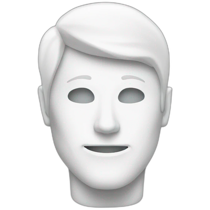A white inifinity logo Masked guy emoji