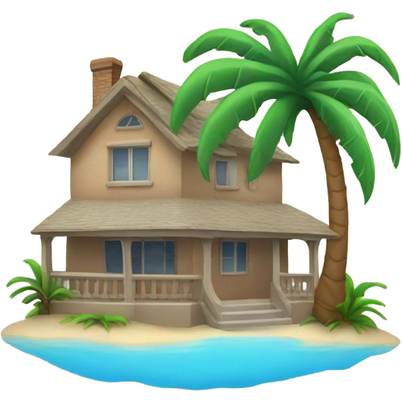 House with palm tree emoji
