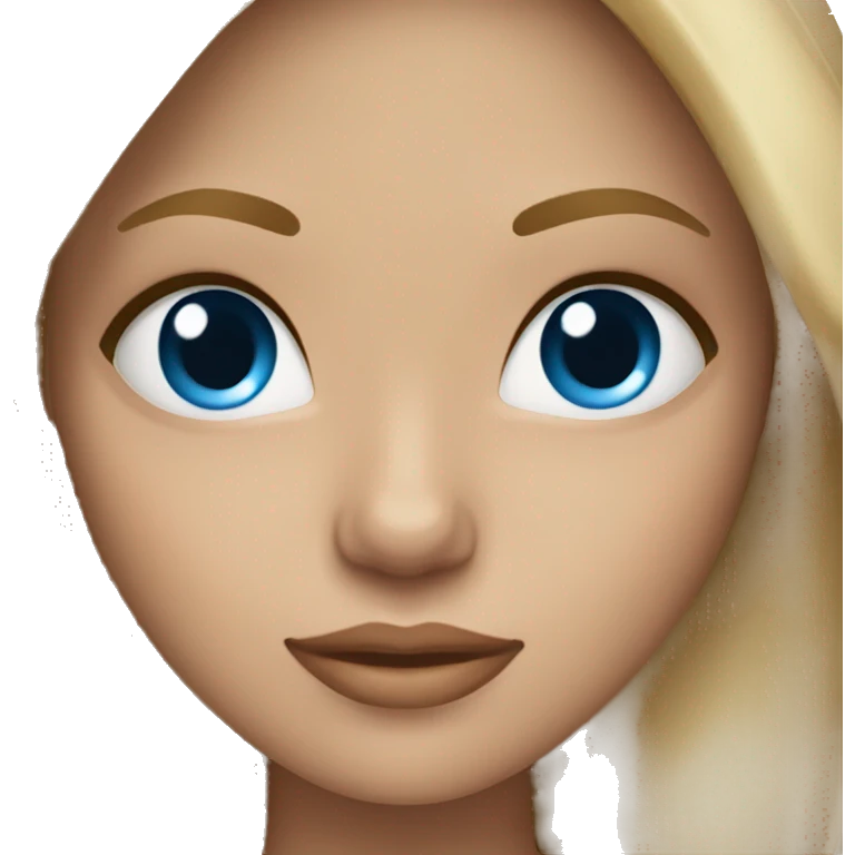 "bronde and blonde highlights girl with blue eyes" emoji