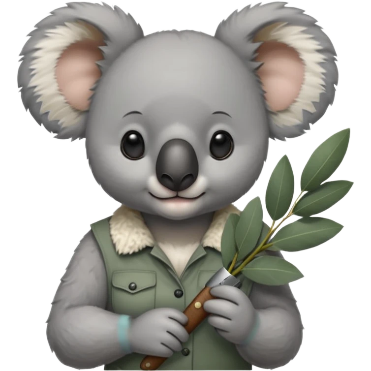 Female koala with knife emoji