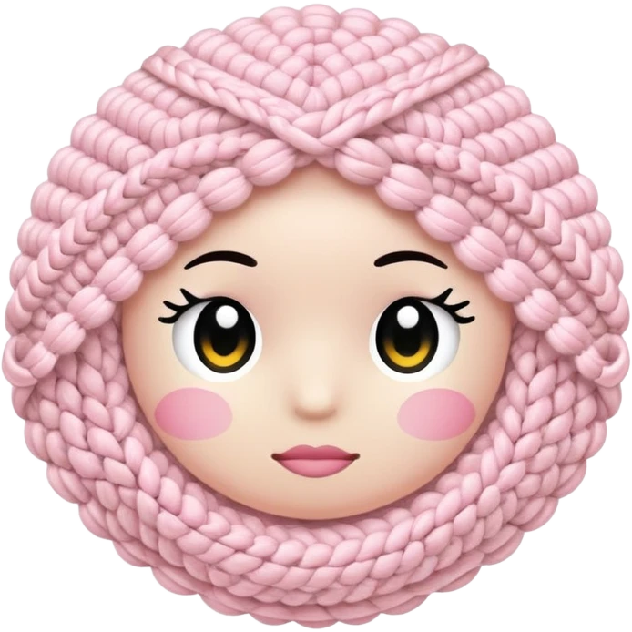 Light pink crotchet emoji