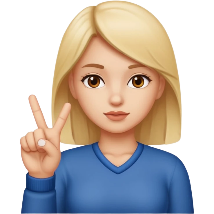 A girl who doing the middle finger  emoji