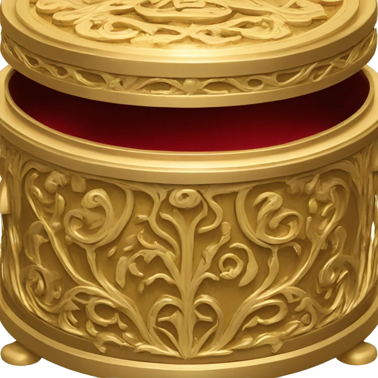  Round ornate gold music box closed emoji