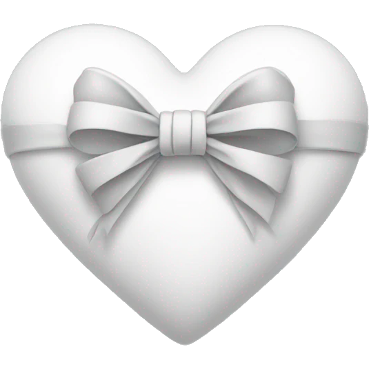 white heart with bow emoji