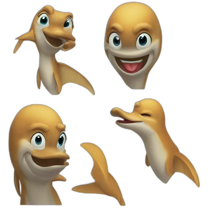 goofy tells a story about storyteller desert dolphin then desert dolphin talked to herself i am dolphin ofthe desert emoji