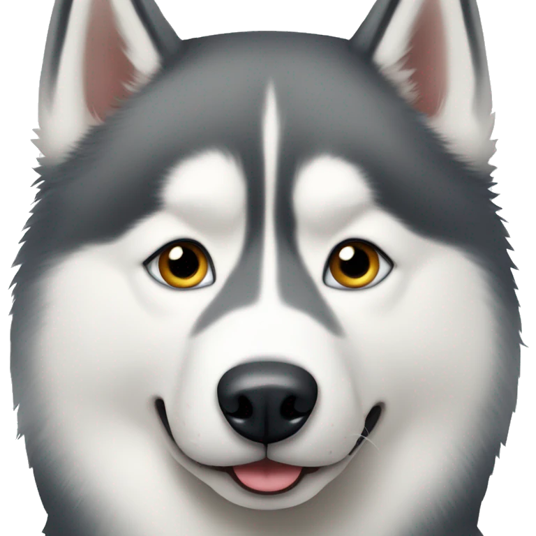Siberian Husky turning its head to the side emoji