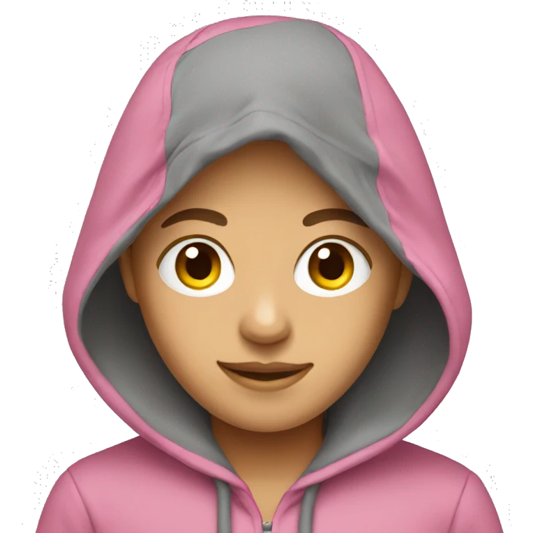 pink gray hoodie emoji