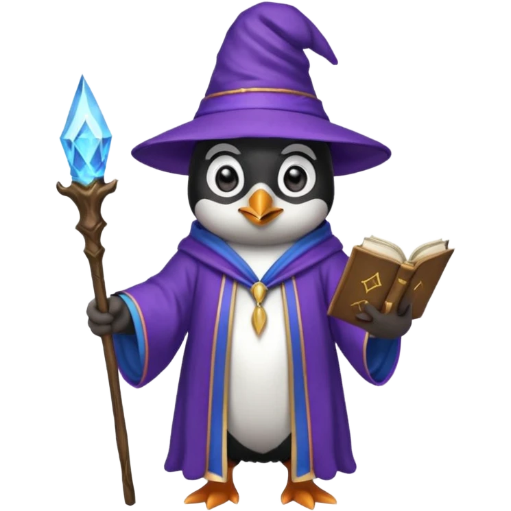 Penguin Wizard emoji
