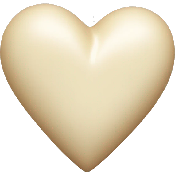 Cream heart with dimension  emoji