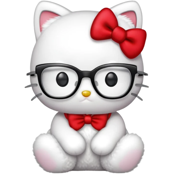 Hello kitty with glasses emoji
