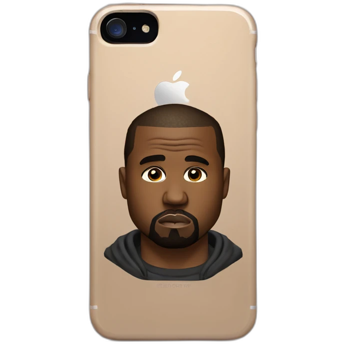 kanye west as an iphone case emoji