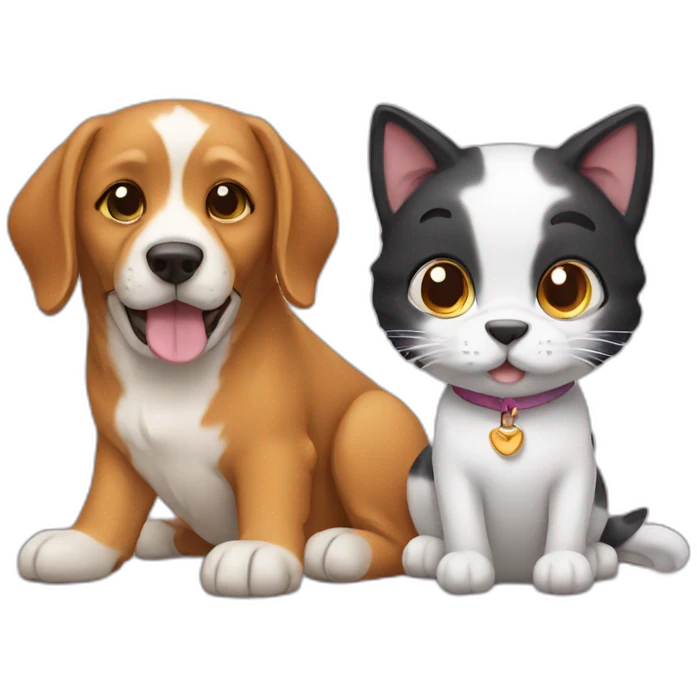 dog and cat emoji