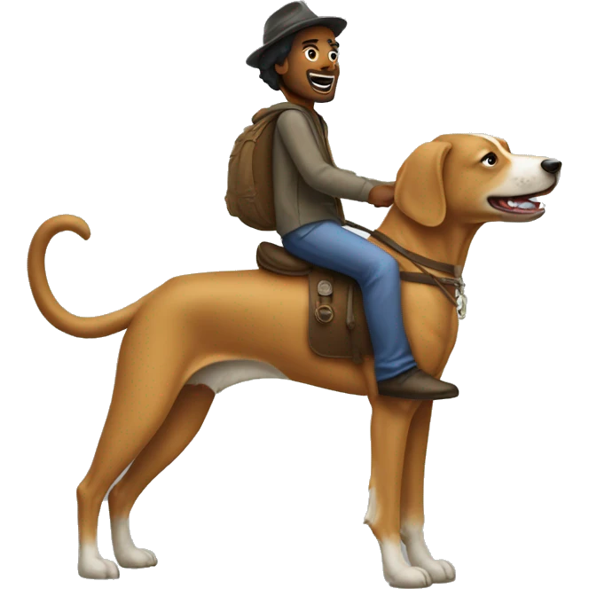 GIGA CHAD riding the dog emoji