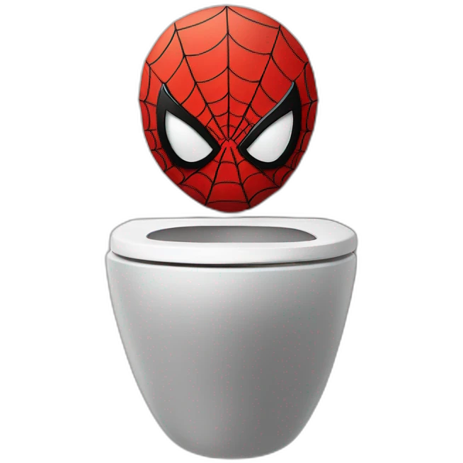 spiderman aux toilettes  emoji