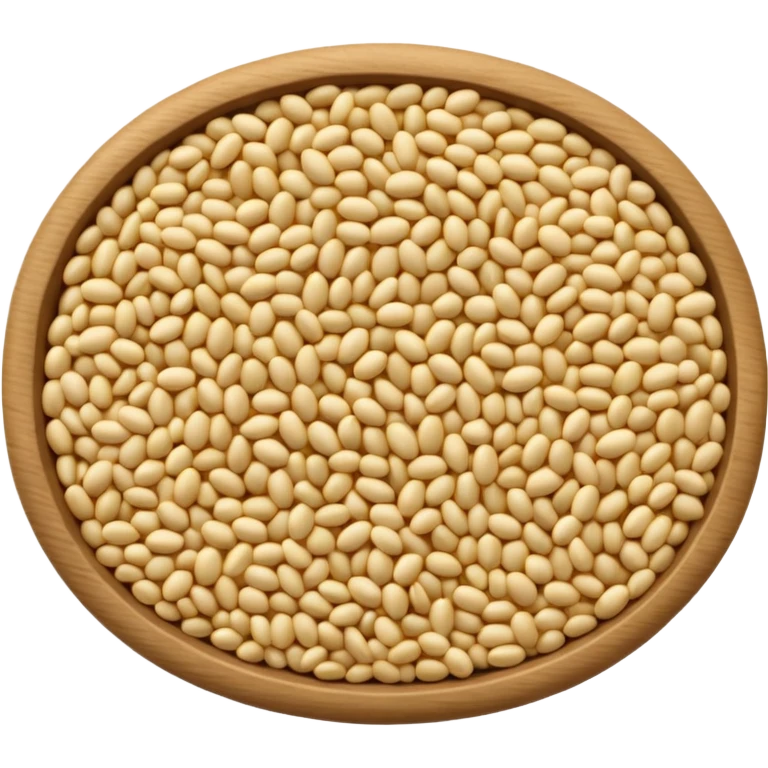 realistic sesame seeds scatter or cluster off-white to pale golden tiny oval slightly curved smooth matte subtle color variation natural spacing no bread bowl packaging or faces clean 3D soft lighting transparent background emoji scale emoji