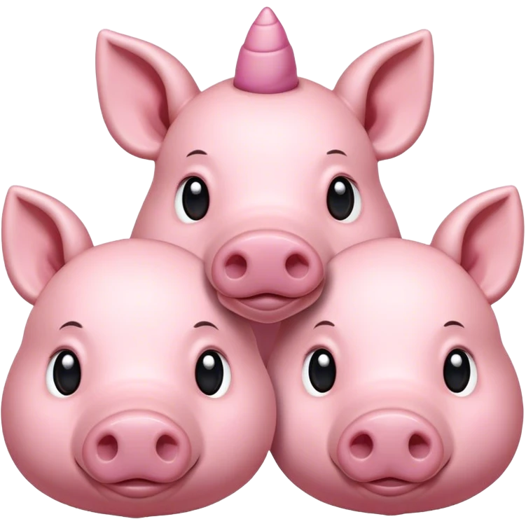 Tête de cochons licornes  emoji