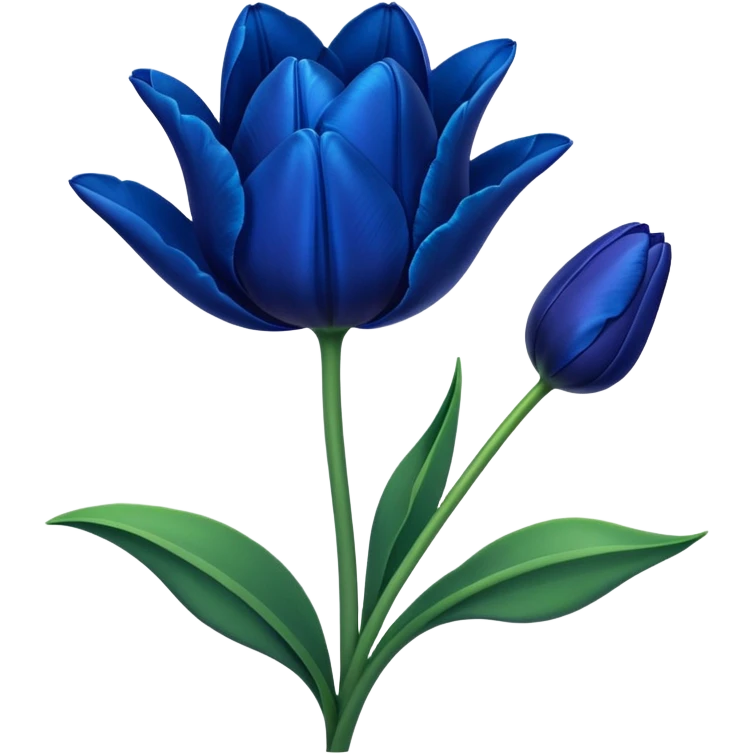 Dark blue tulip emoji