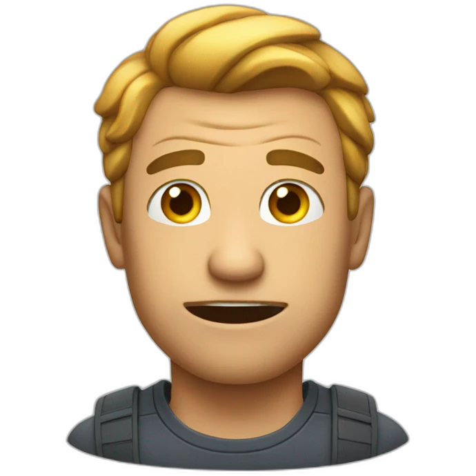 A man saying not bad emoji