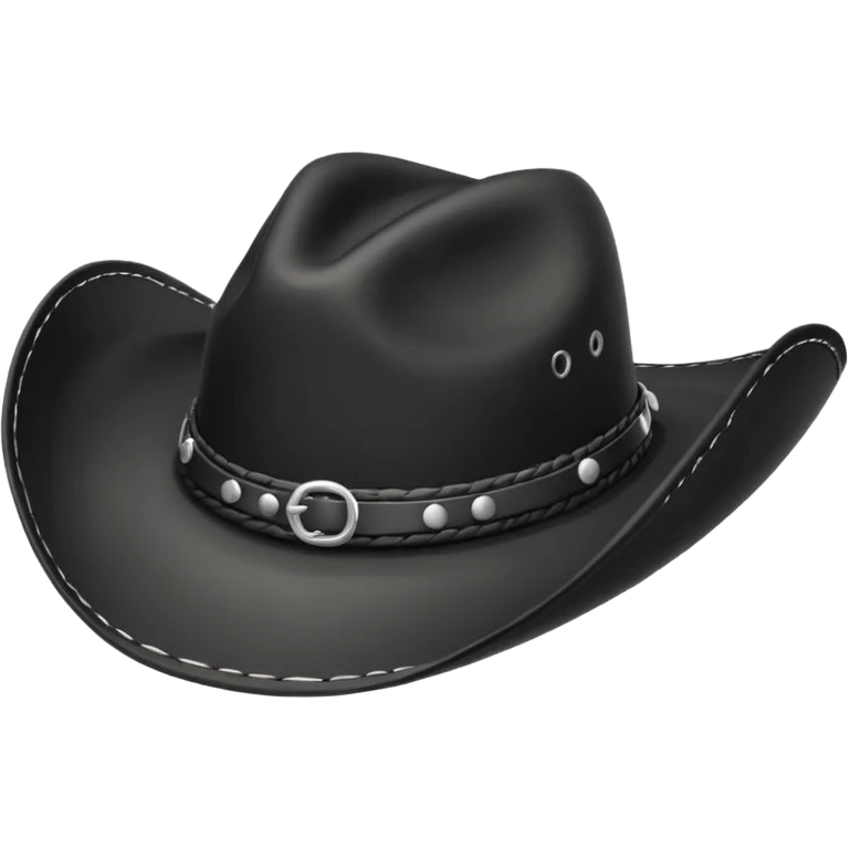 white and black cowboy hat emoji