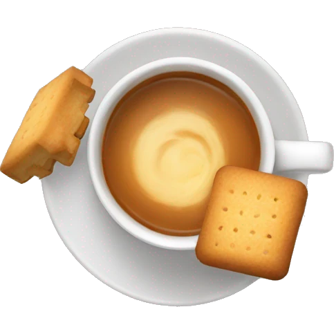hot chai with rectangle biscuit on the side emoji