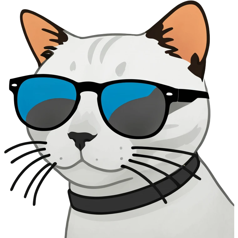 Cat with sunglasses emoji