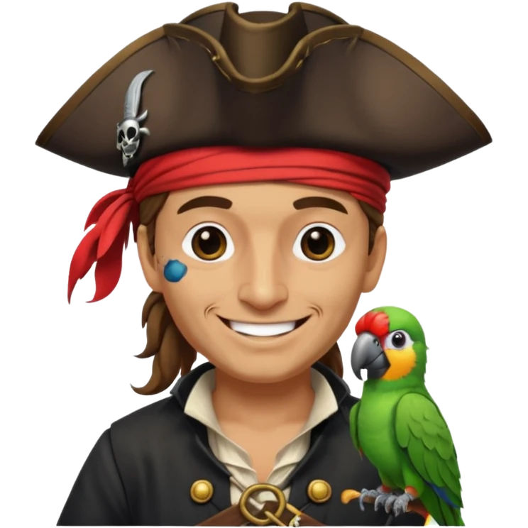 pirate and parrot emoji