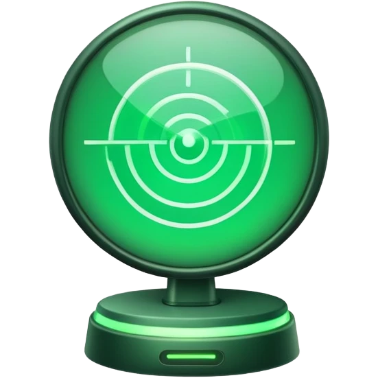radar icon with green screen and sweeping line emoji