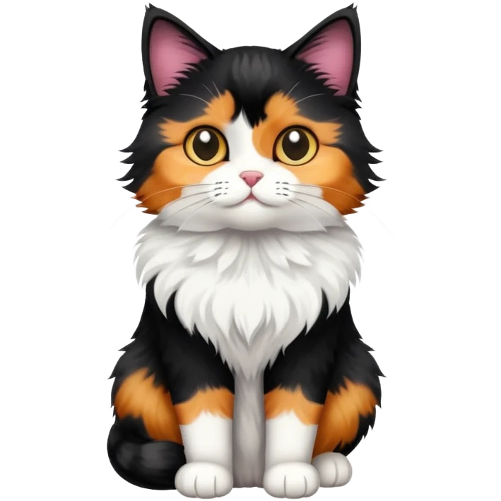 black calico cat emoji