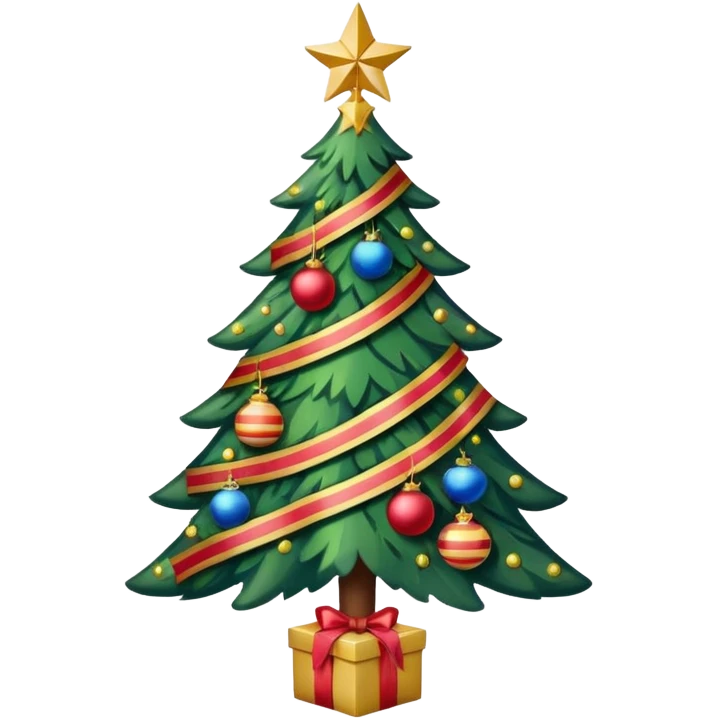 Preppy Christmas tree emoji